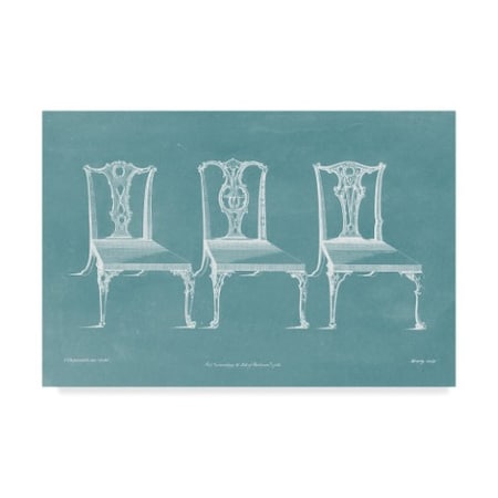 Thomas Chippendale 'Design For A Chair Iii' Canvas Art,12x19